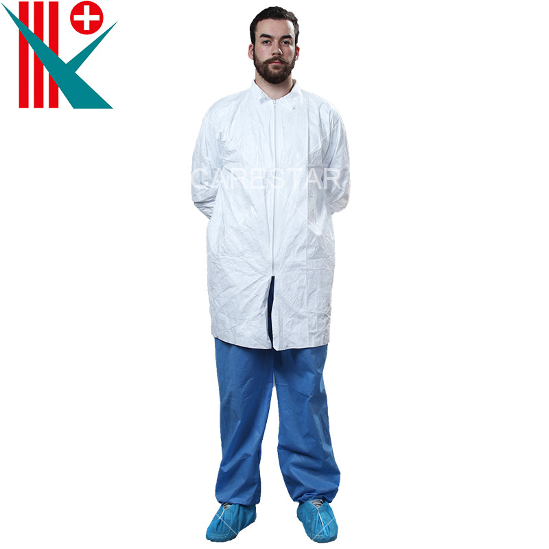 Microporous Lab Coat W/ Zipper